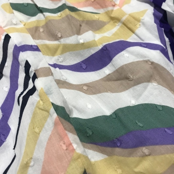 Anthropologie Faustina Dress 16 Colorful Midi Marbled Striped Preppy Chic Retro - Picture 12 of 15